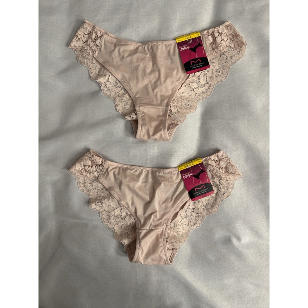 NEW Maidenform Tanga Panties Lace 40159 Maidenform Panty 2 Pair Women's Medium 6